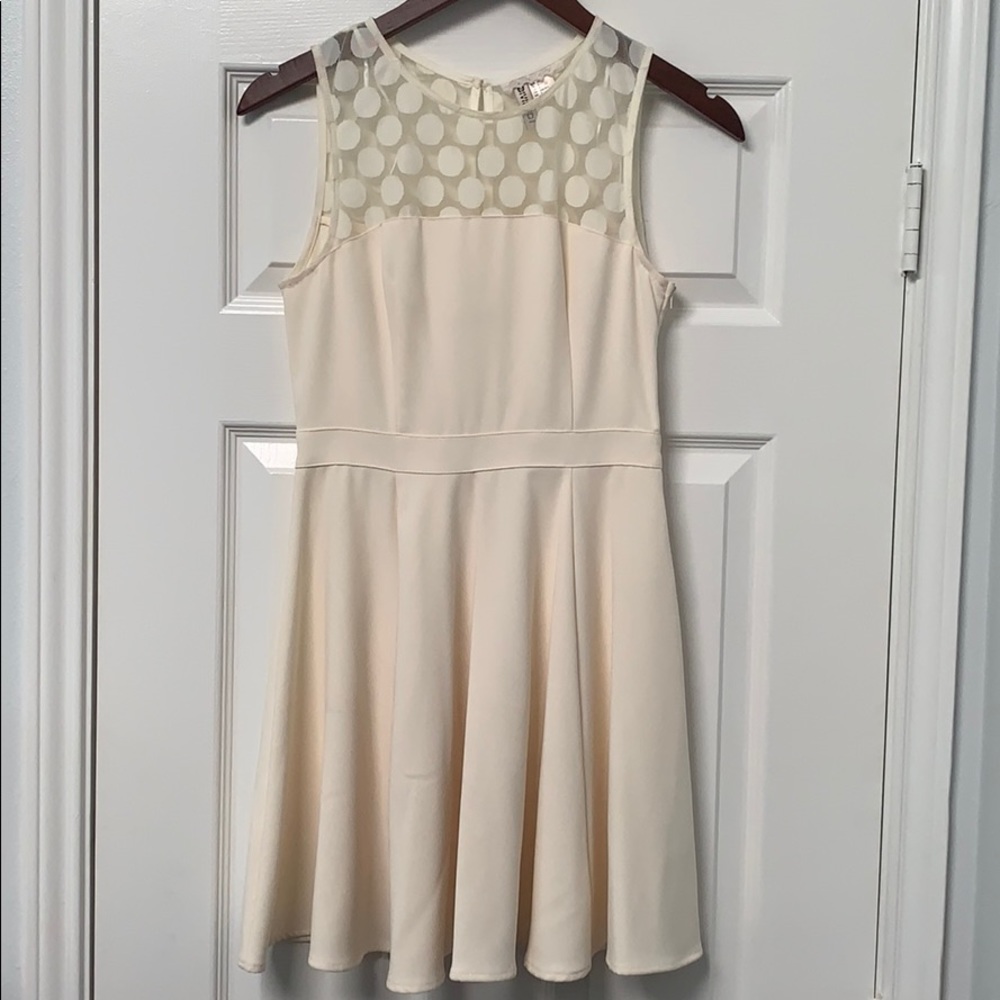 Cream midlength dress